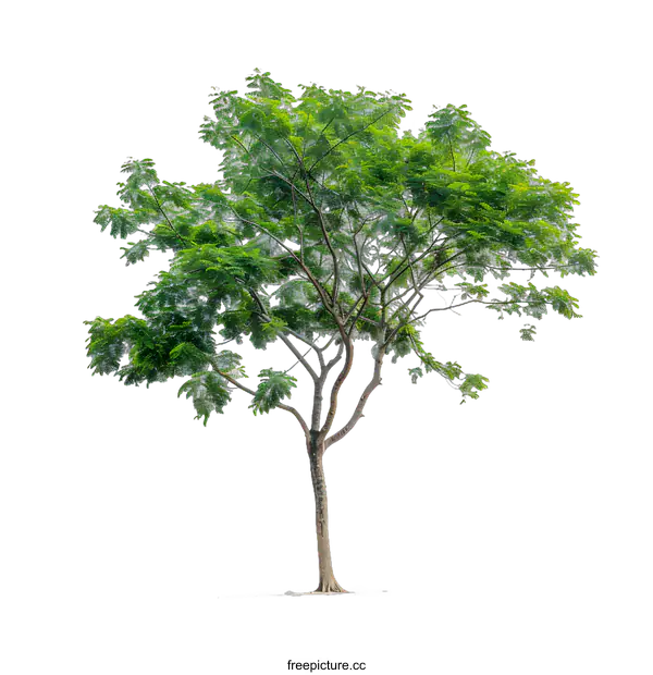 [Transparent Background PNG]Green Tree Isolated on White Background
