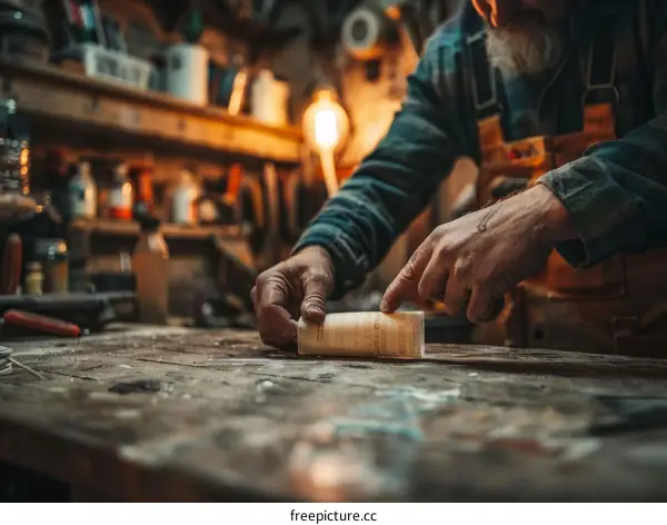 Carpenter at Workbench