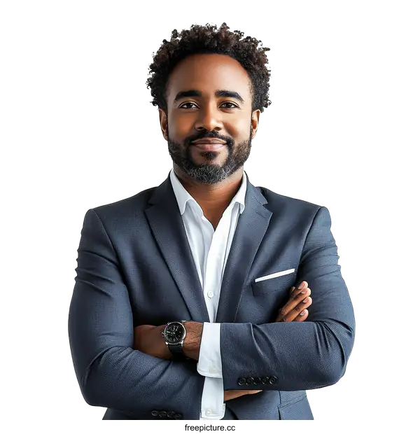 [Transparent Background PNG]Confident Business Professional Portrait