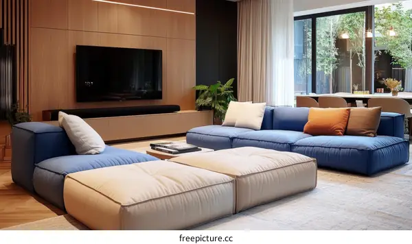 Modern Living Room Interior Design with Sofa Set