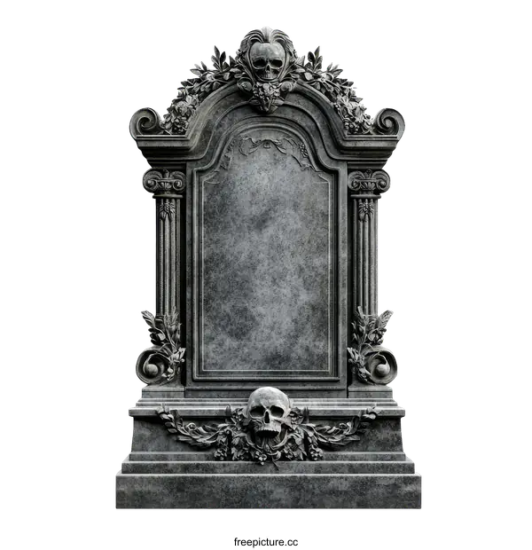 [Transparent Background PNG]Ornate Ancient Gravestone Design Illustration