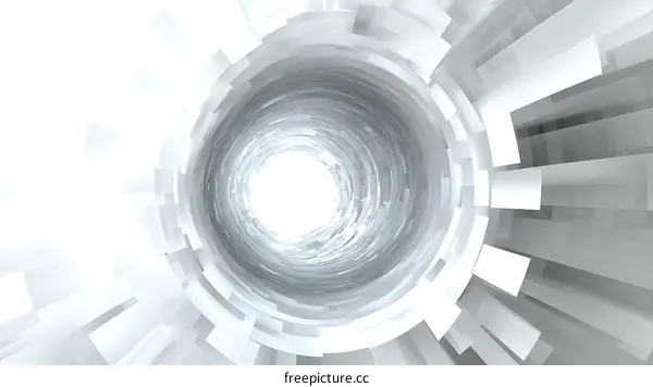 Abstract White Architectural Tunnel