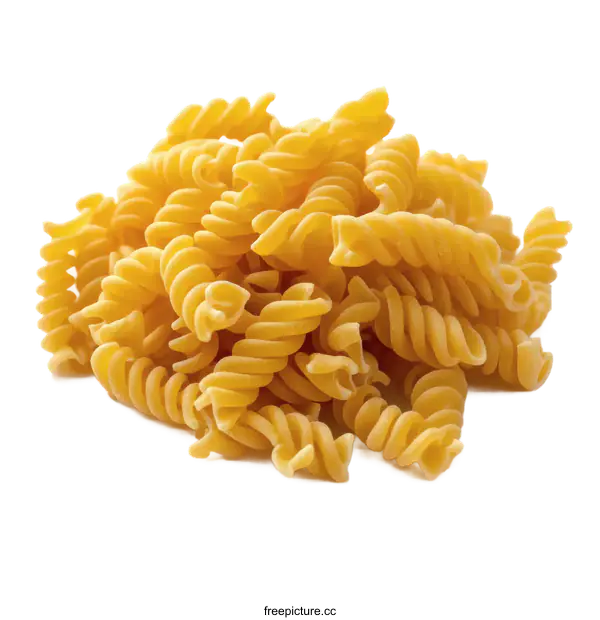 [Transparent Background PNG]Pile of Spiral Pasta Close-up