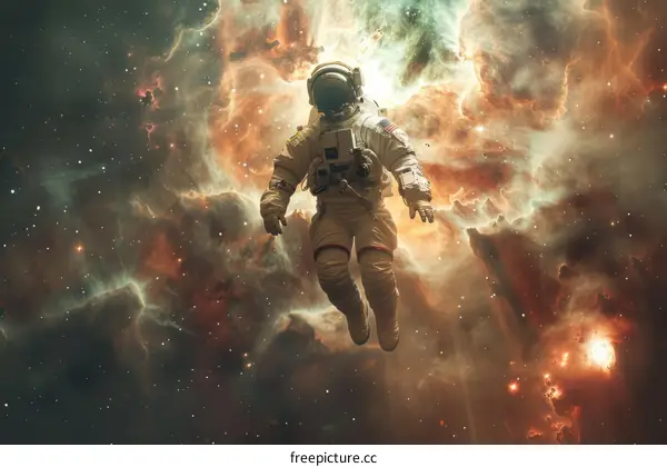 Astronaut in Nebula