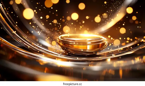 Luxury Golden Abstract Platform Display