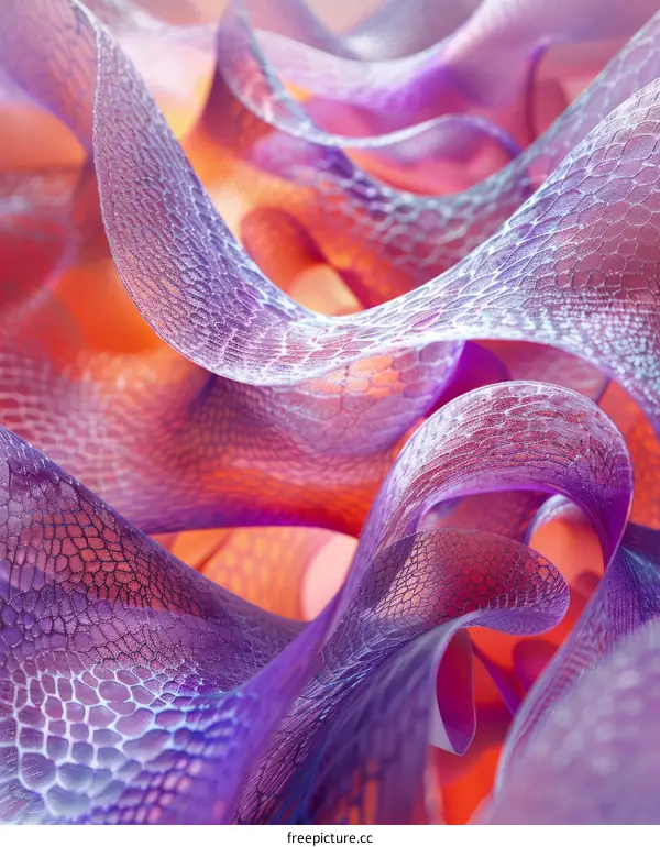 Colorful abstract 3D rendering of a cellular structure