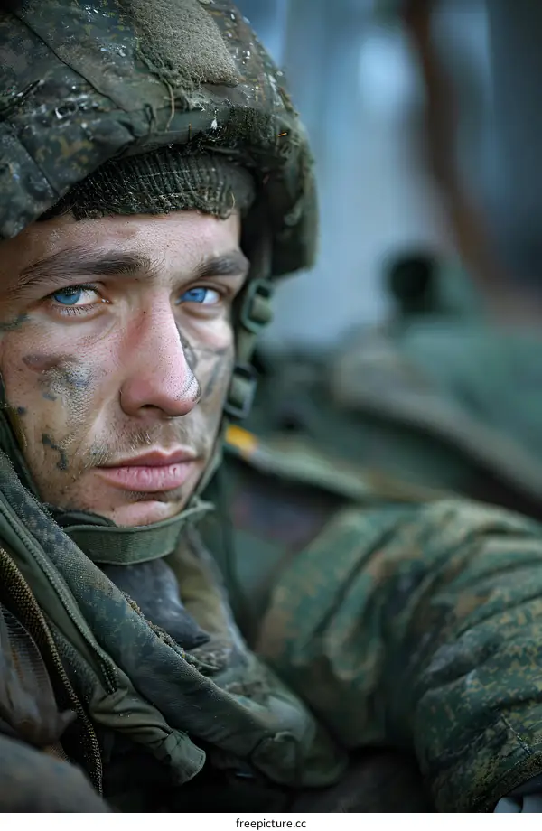 Portrait of a Russian soldier