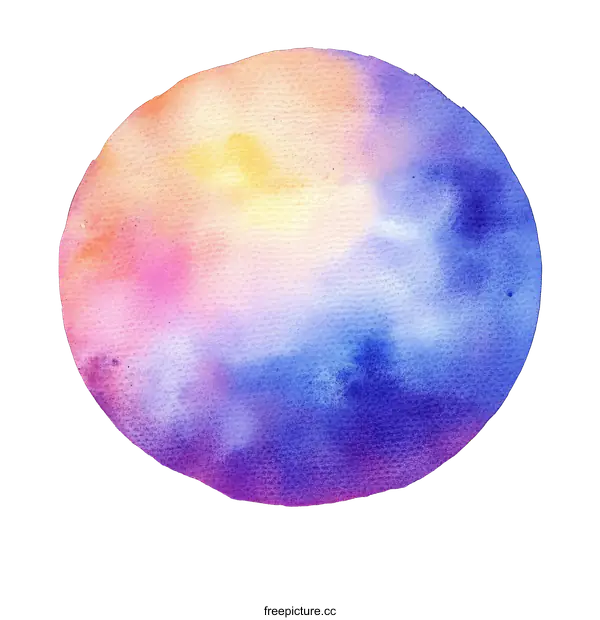 [Transparent Background PNG]Watercolor Circle Abstract Design