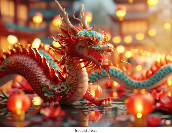 Lion and Dragon Dance Performances at the Lantern Festival