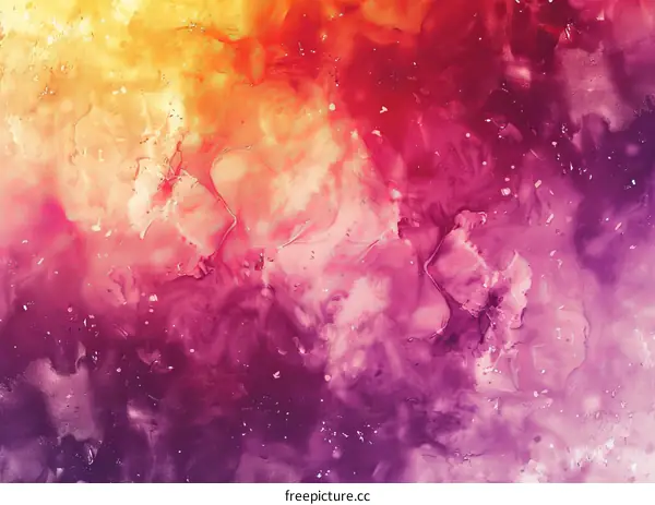 Abstract Colorful Liquid Painting