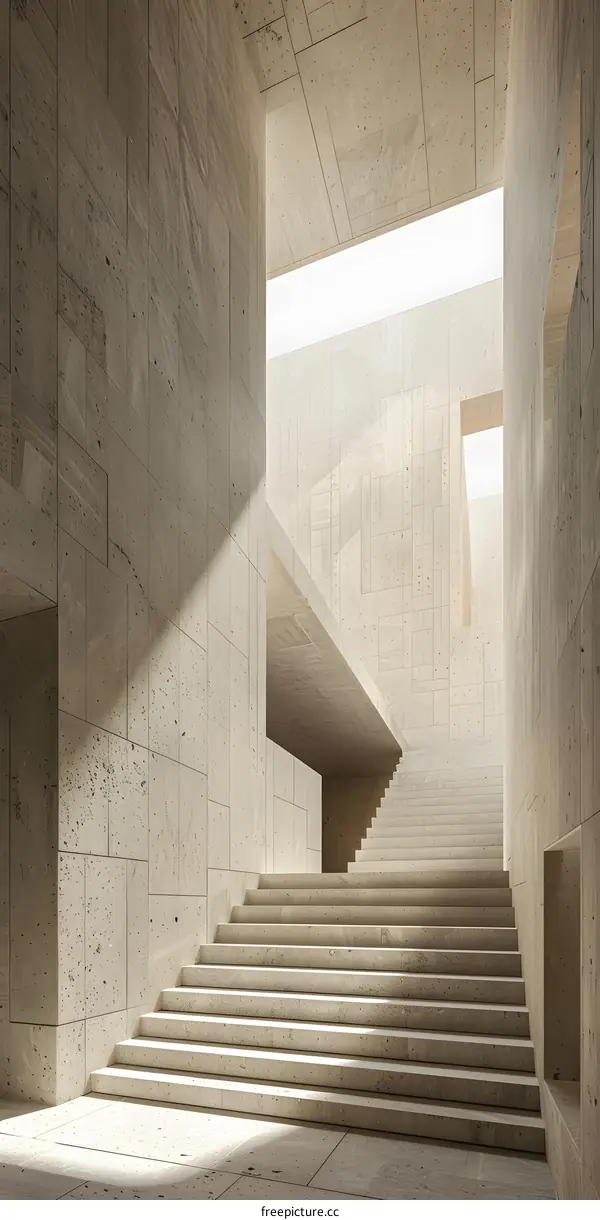 Minimalist Concrete Staircase Interior Design