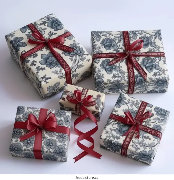 Blue and white porcelain pattern gift box packaging