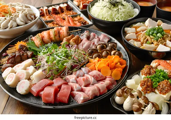 Japanese Cuisine Food Spread
