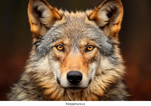 Portrait of a Gray Wolf