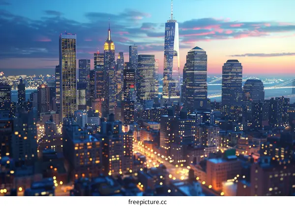 New York City Skyline at Twilight