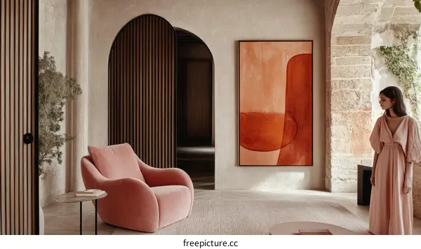 Modern Interior Design with Abstract Art