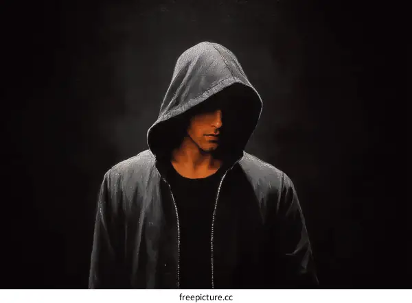 Mysterious Figure in a Dark Hood