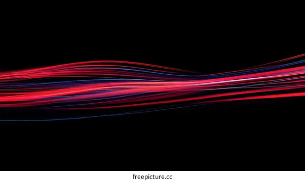 Abstract Light Trails on Black Background
