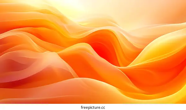 Abstract Orange Flowing Texture
