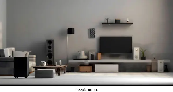 Modern Living Room Interior Design with Minimalist Furniture