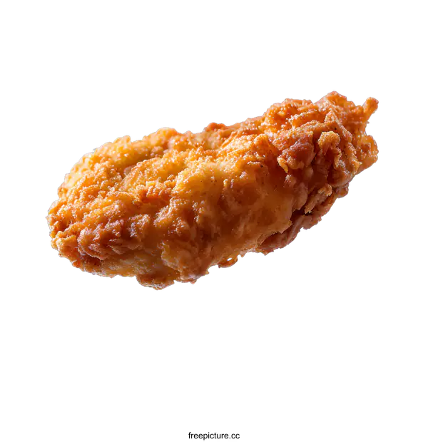 [Transparent Background PNG]Crispy Fried Chicken Breast on White Background
