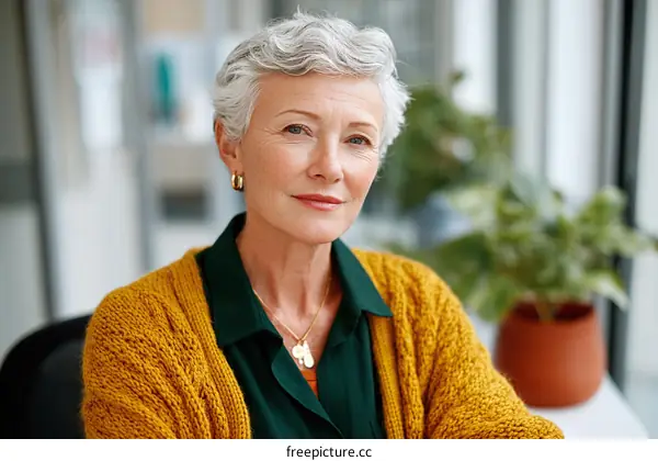 Senior Woman Portrait in Office Setting