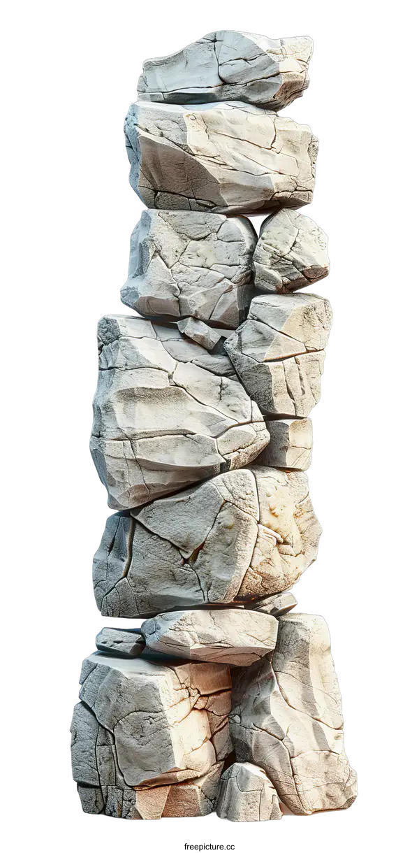 [Transparent Background PNG]Towering Stone Structure on transparent background