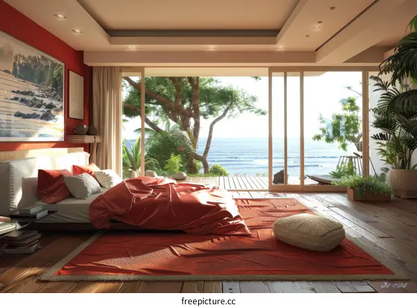 Coastal Cozy Bedroom Oasis with Balcony