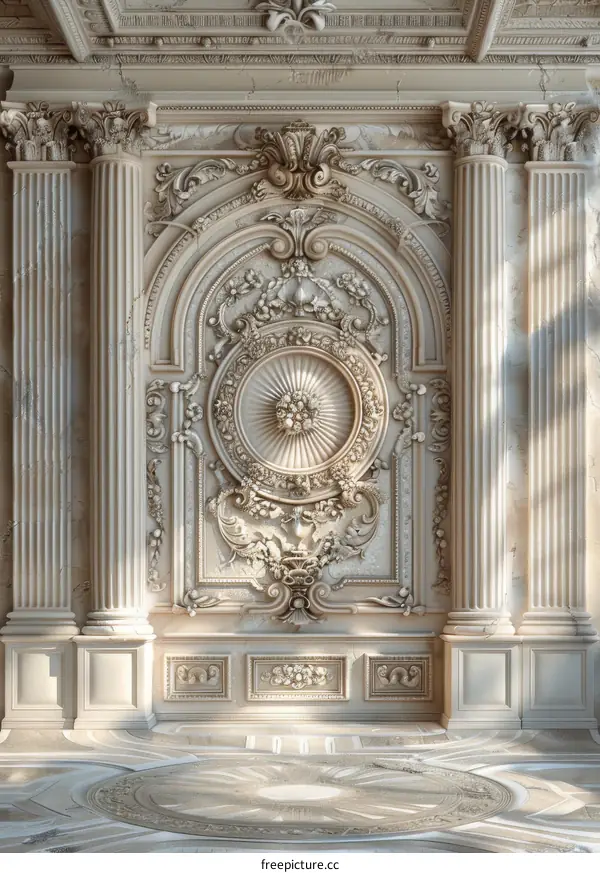 Elegant Vintage Interior Design Illustration