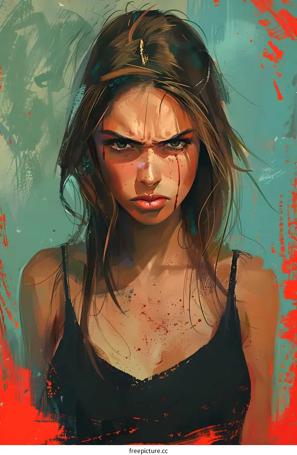 portrait of a determined young woman