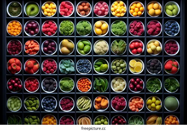 A Spectrum of Fresh Fruits and Vegetables