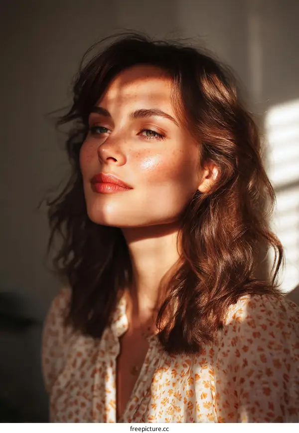 Beautiful Woman in Soft Sunlight
