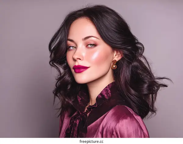 Elegant Woman with Stylish Earrings