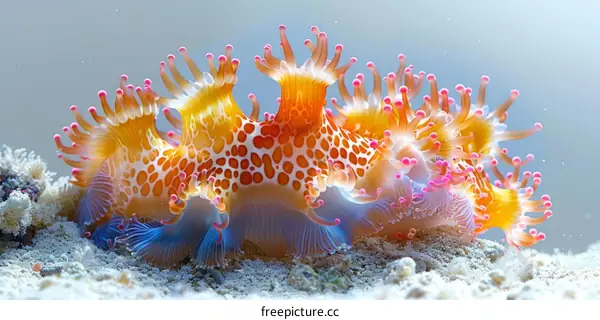 Marvelous Sea Anemone Under the Sea