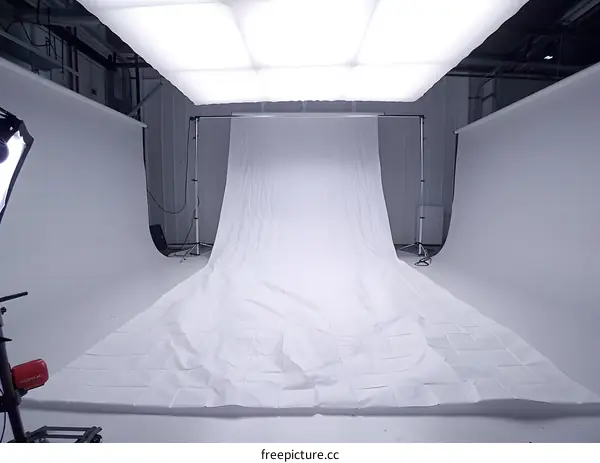 White Backdrop in a Photo Studio