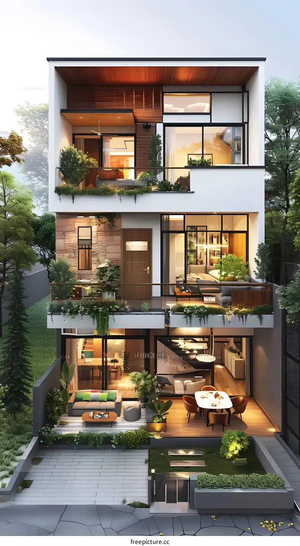 A modern minimalist villa