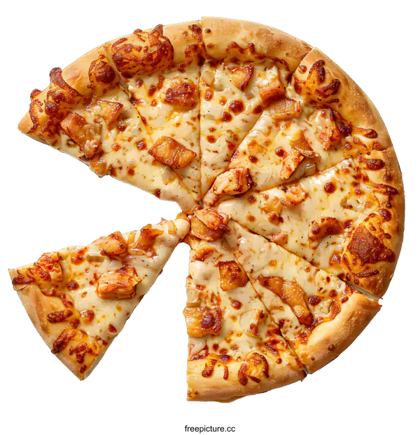 [Transparent Background PNG]Close Up Of Sliced Pizza With Toppings