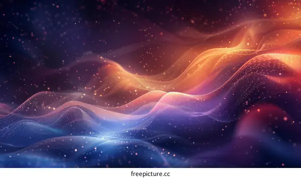 Abstract Flowing Colors: A Technological Halo