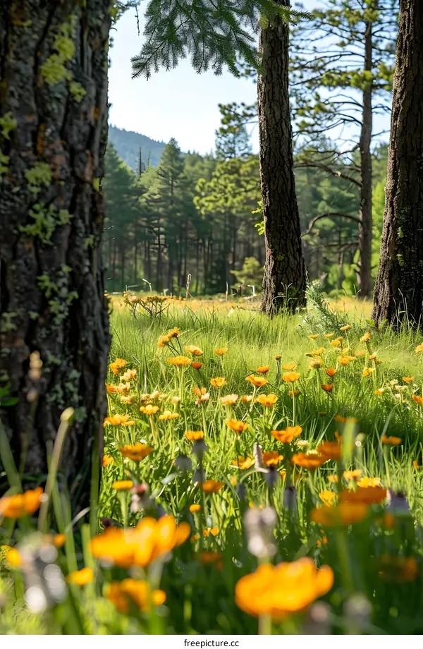 Wildflowers in a Forest Meadow