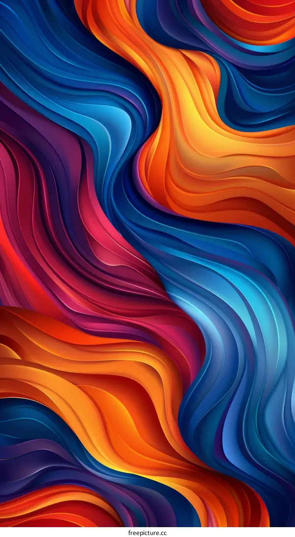 Abstract Colorful Wavy Background