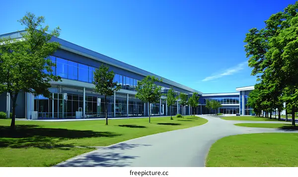 Modern Office Complex with Lush Landscaping