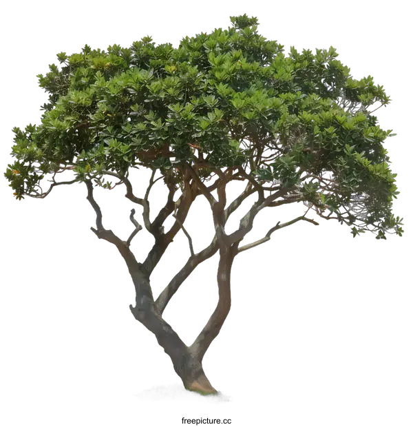 [Transparent Background PNG]Green Tree With White Background Isolated