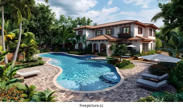 Luxury Villa with Pool and Tropical Garden