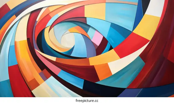 Colorful Geometric Abstract Painting