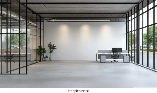 Modern Empty Office Space Design