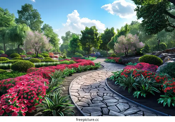 Garden landscape design renderings