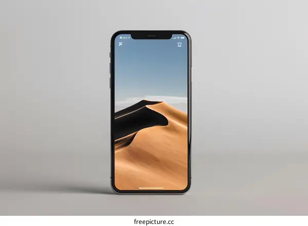 Black Sand Dunes on Phone Screen