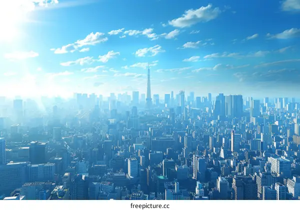 Spectacular Cityscape of Tokyo, Japan