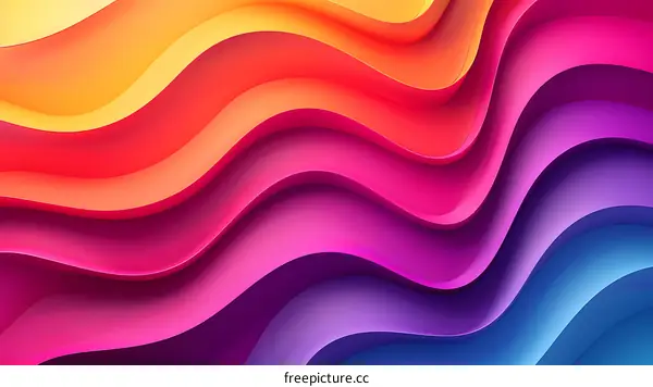 Abstract Colorful Wavy Lines Background
