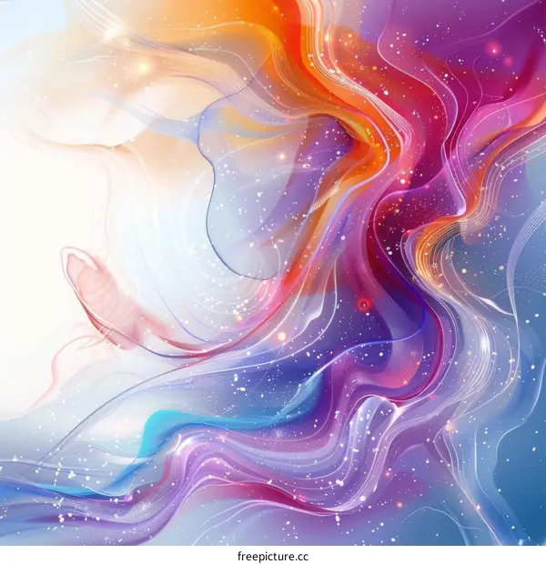 Mesmerizing Abstract Flow with Vibrant Colors and Energy